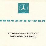 Mercedes-Benz Australia price list – April 1982